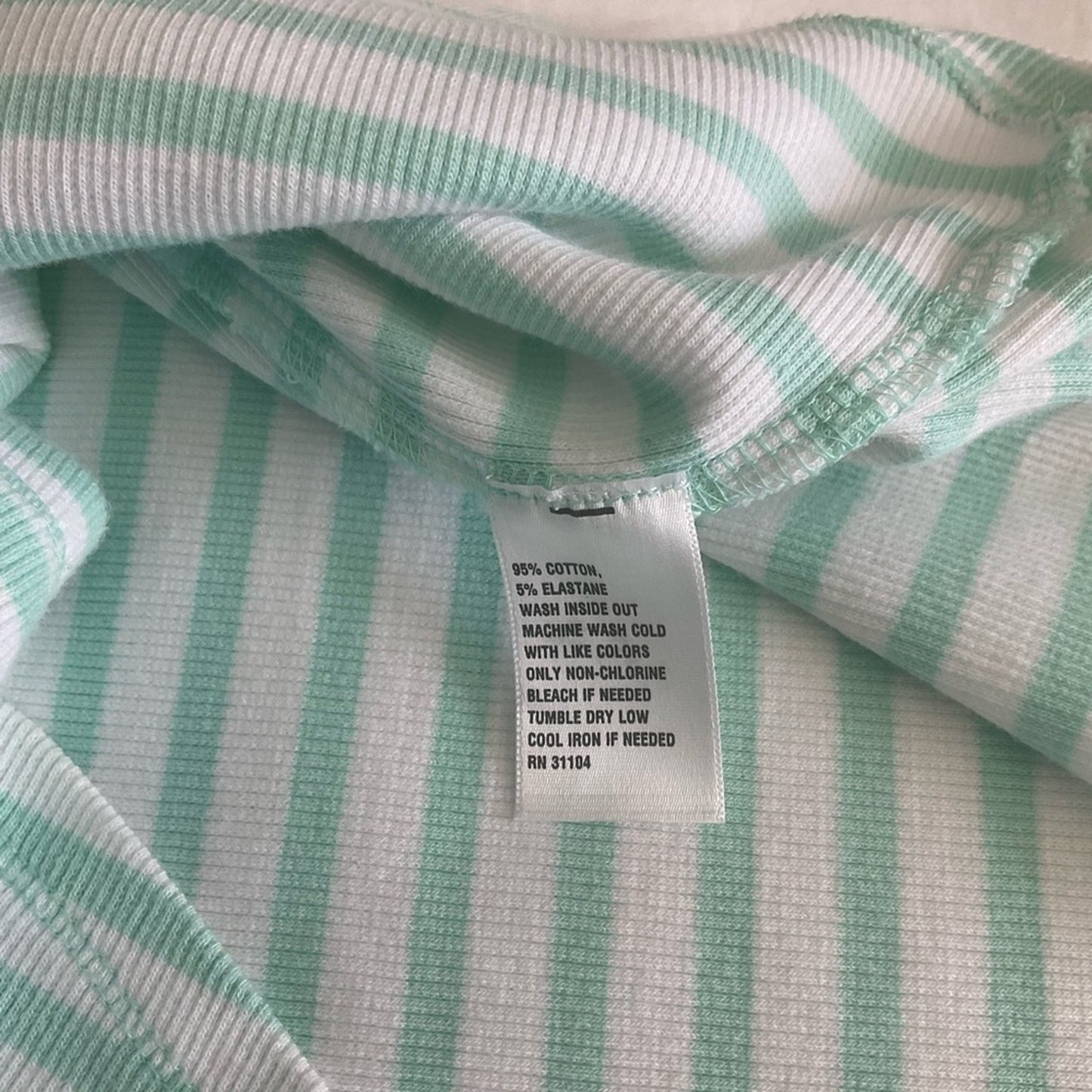 Crown & Ivy Mint Green Striped Top