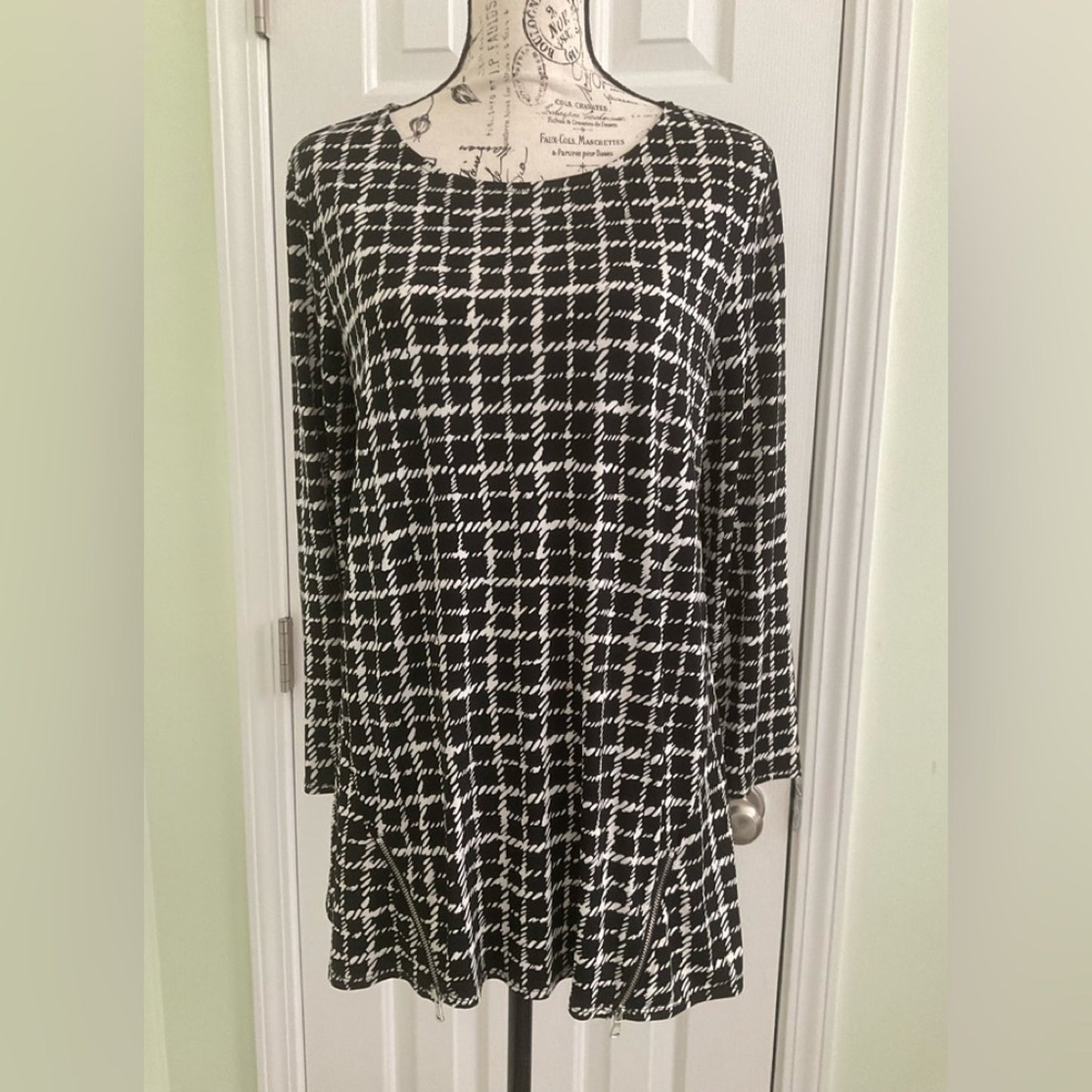 Rafaella Black and White Checked look Tunic