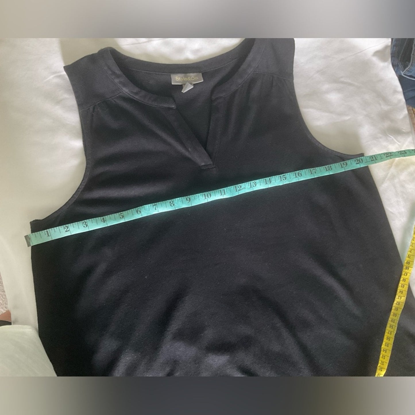 Style & Co. Black Sleeveless Tank Top
