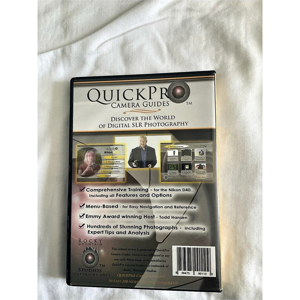 QuickPro Nikon D40 Camera Guide DVD Like New