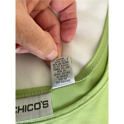 Chico's Microfiber Tank Top Green Size 2