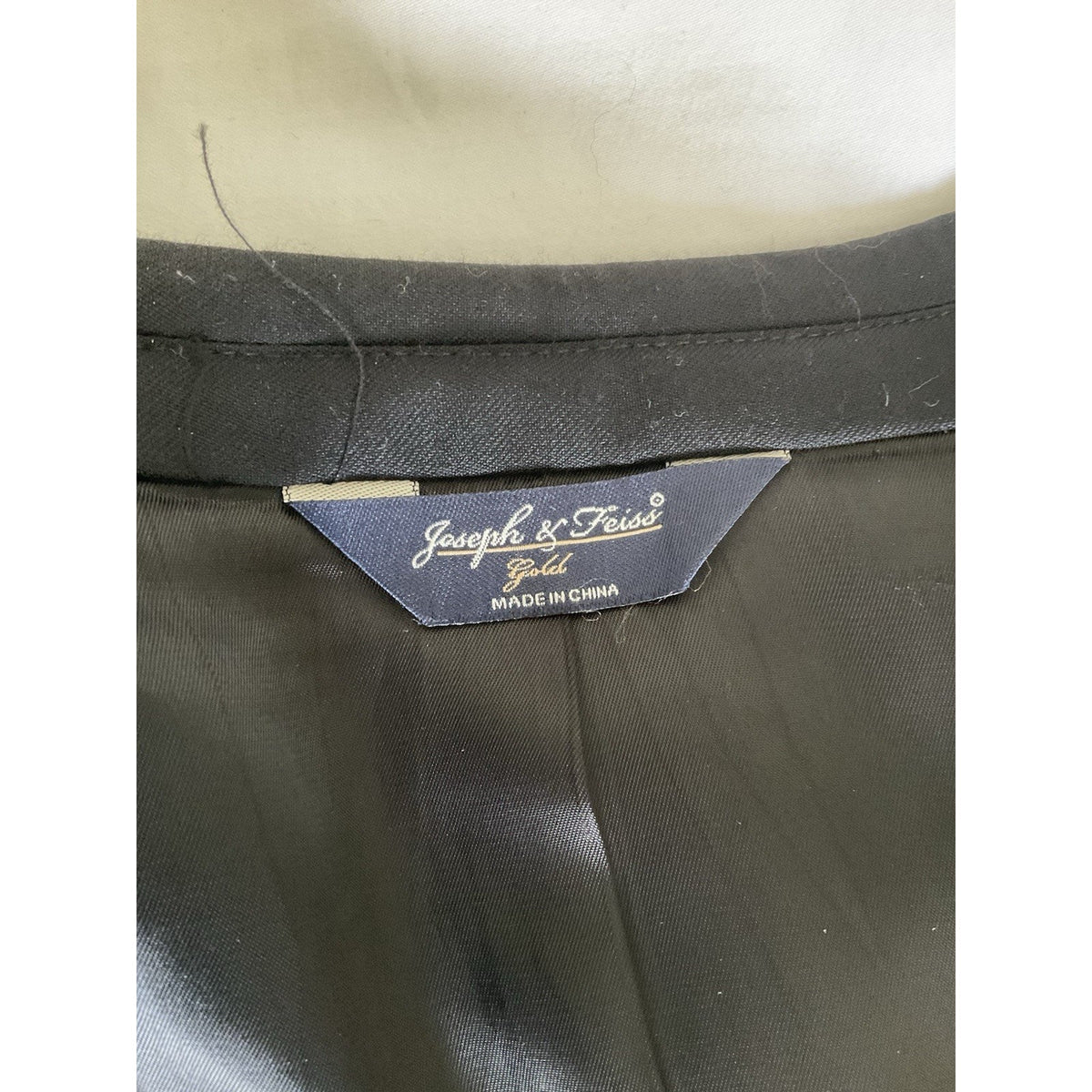 Joseph & Feiss Trio Mens Blazer 48S Black 100% Wool