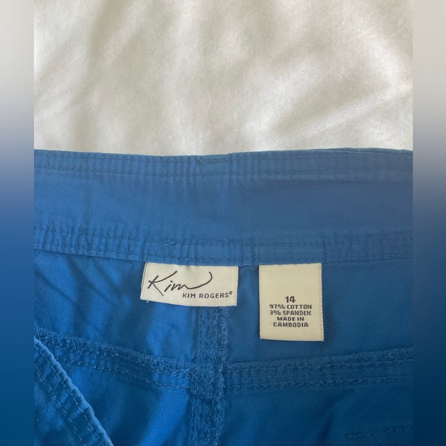 Kim Rogers Blue Bermuda Shorts Relaxed Fit