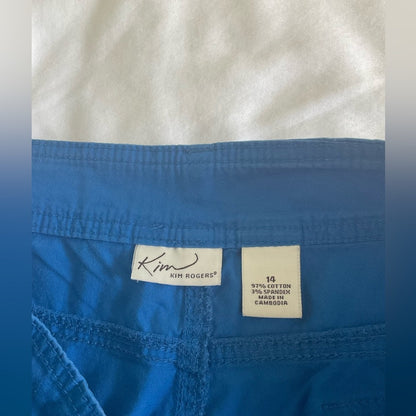 Kim Rogers Blue Bermuda Shorts Relaxed Fit