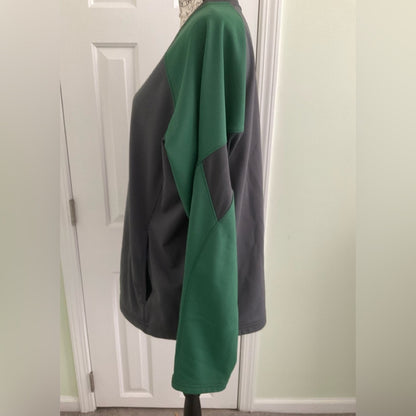 Nike Gray and Green Crewneck with Eagle Emblem