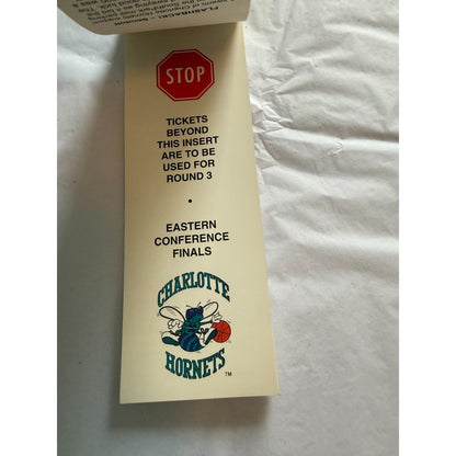 Charlotte Hornets Vintage 1995 Playoff Tickets - Nearly Complete Book NBA - Rare