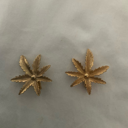 Sarah Coventry Gold Leaf Clip Earrings