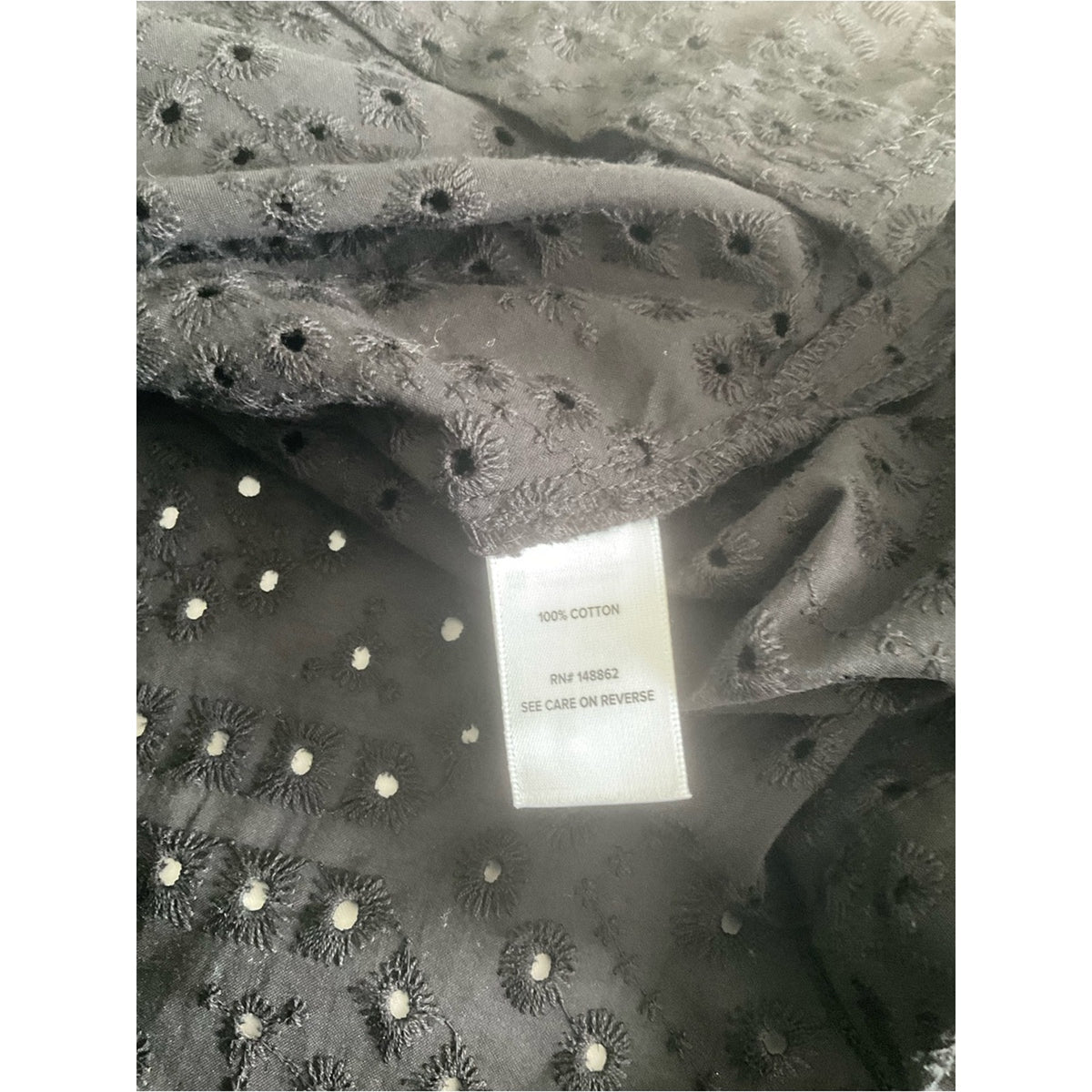 Torrid Black Eyelet Long-Sleeve Tunic Top