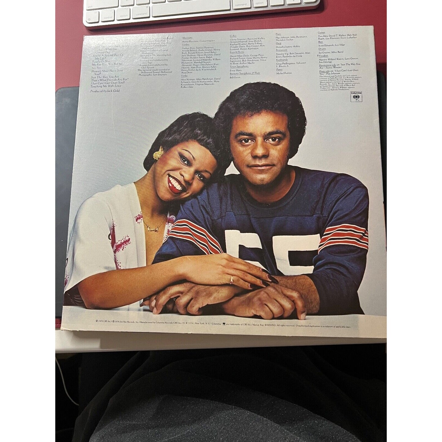 Johnny Mathis Denise Williams That's What Friends Are For Columbia 33rpm VINYL