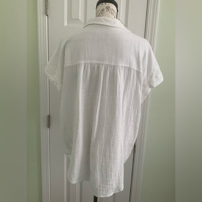 Style & Co. White Textured Blouse