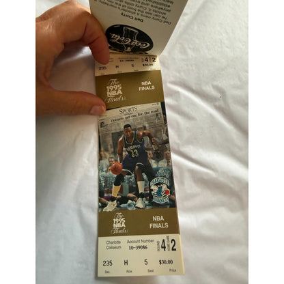 Charlotte Hornets Vintage 1995 Playoff Tickets - Nearly Complete Book NBA - Rare