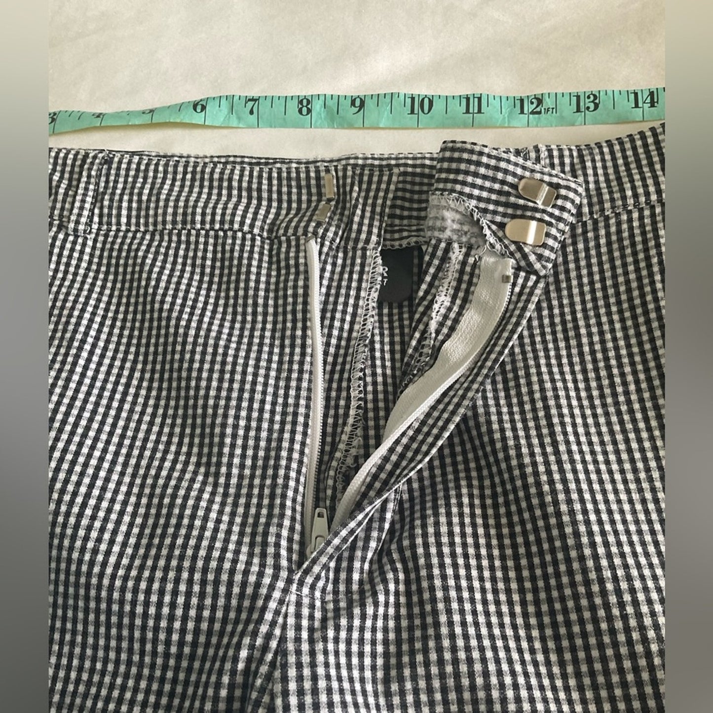 Sag Harbor Black and White Checkered Ankle Pants
