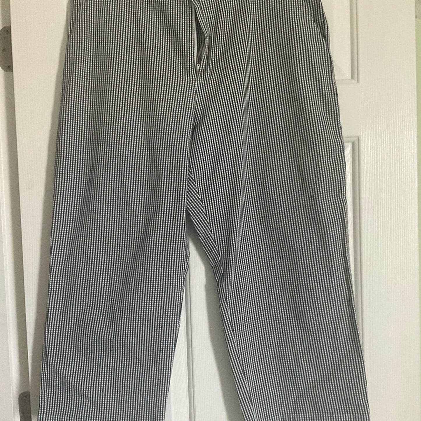 Sag Harbor Black and White Checkered Ankle Pants