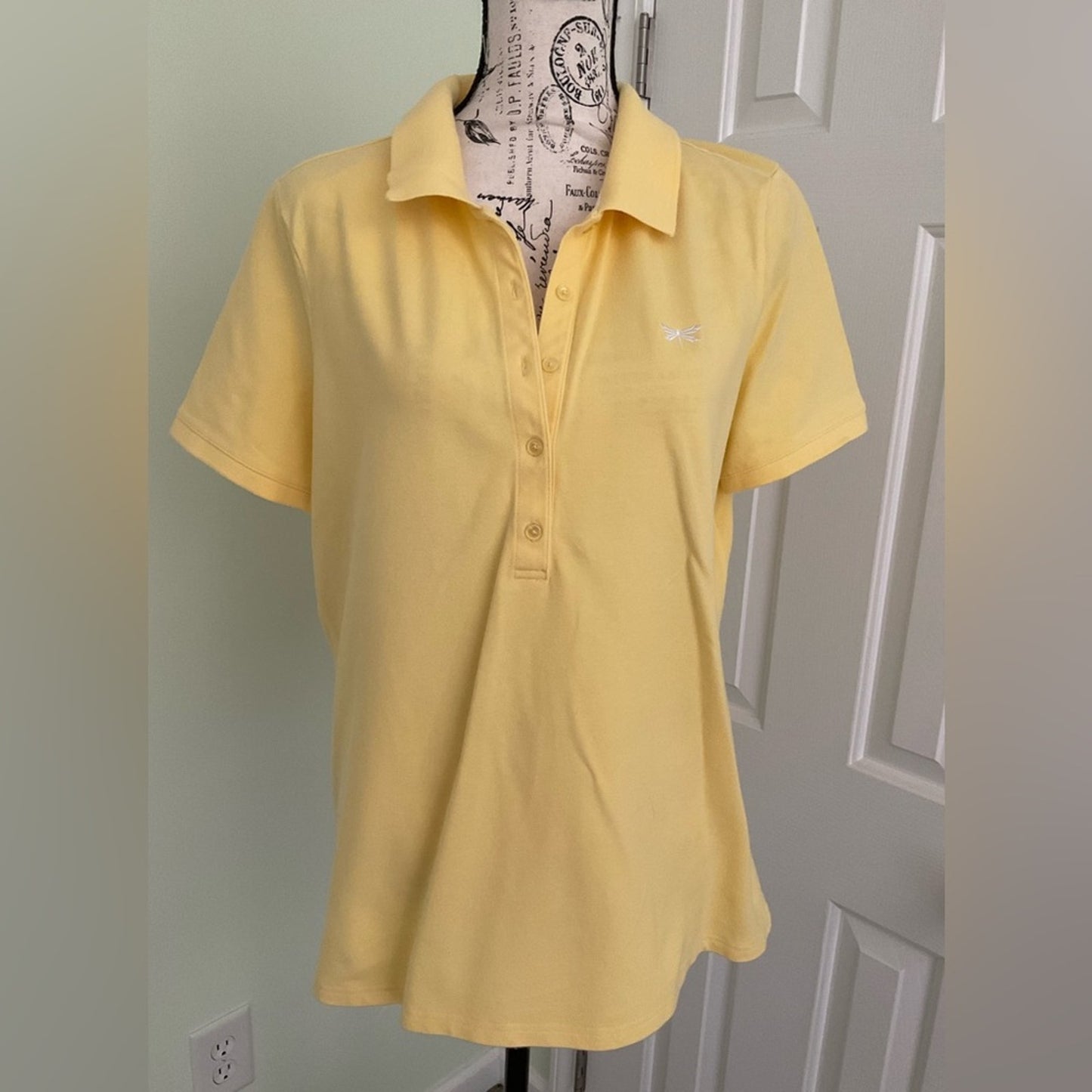 Talbots Yellow Polo Style Shirt