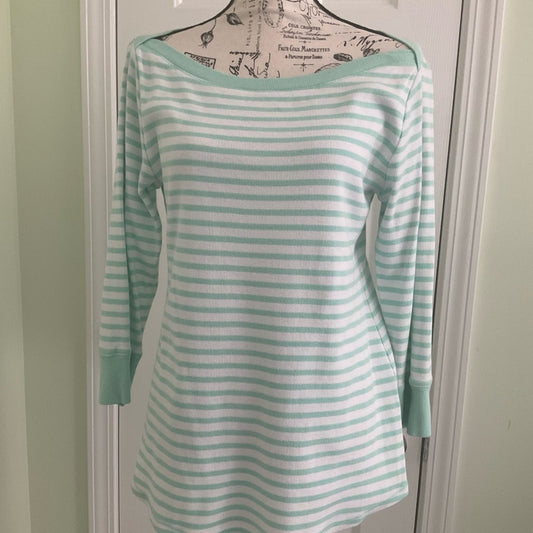 Crown & Ivy Mint Green Striped Top