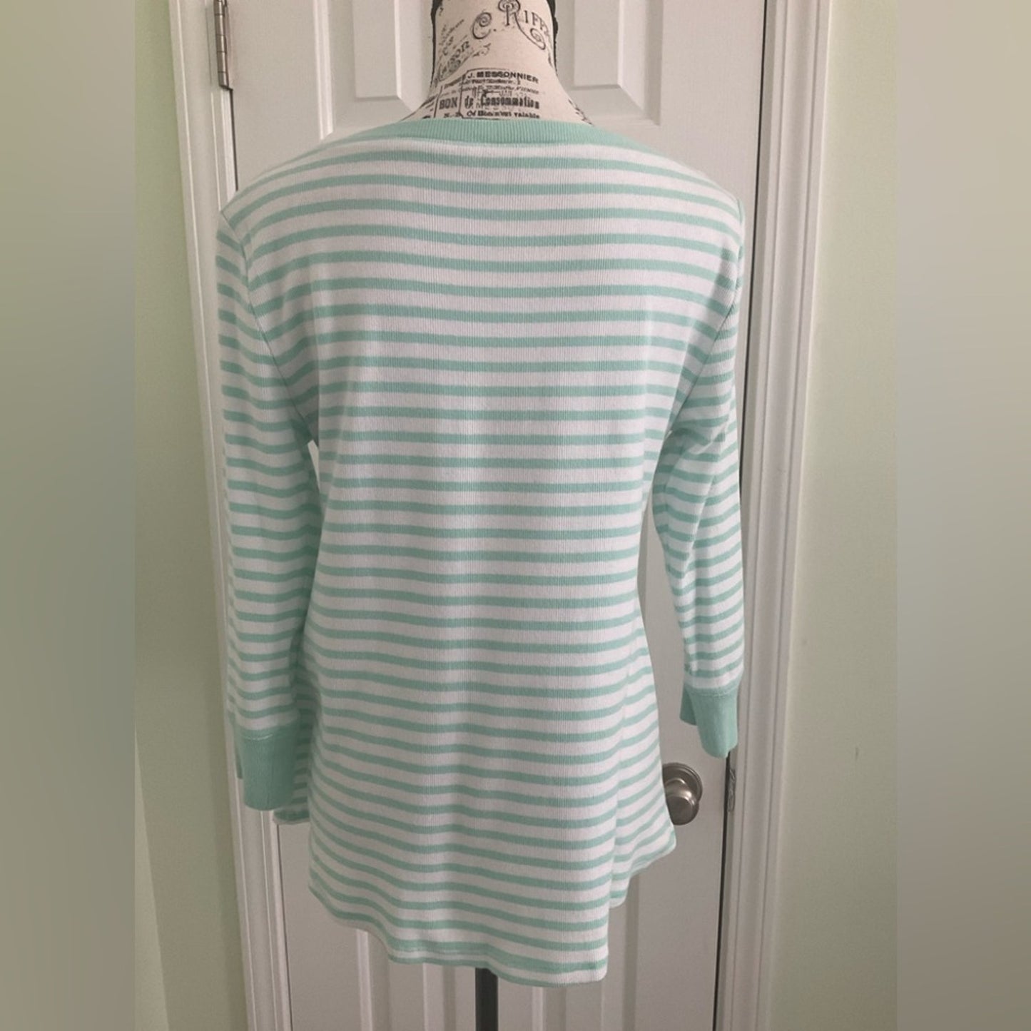 Crown & Ivy Mint Green Striped Top