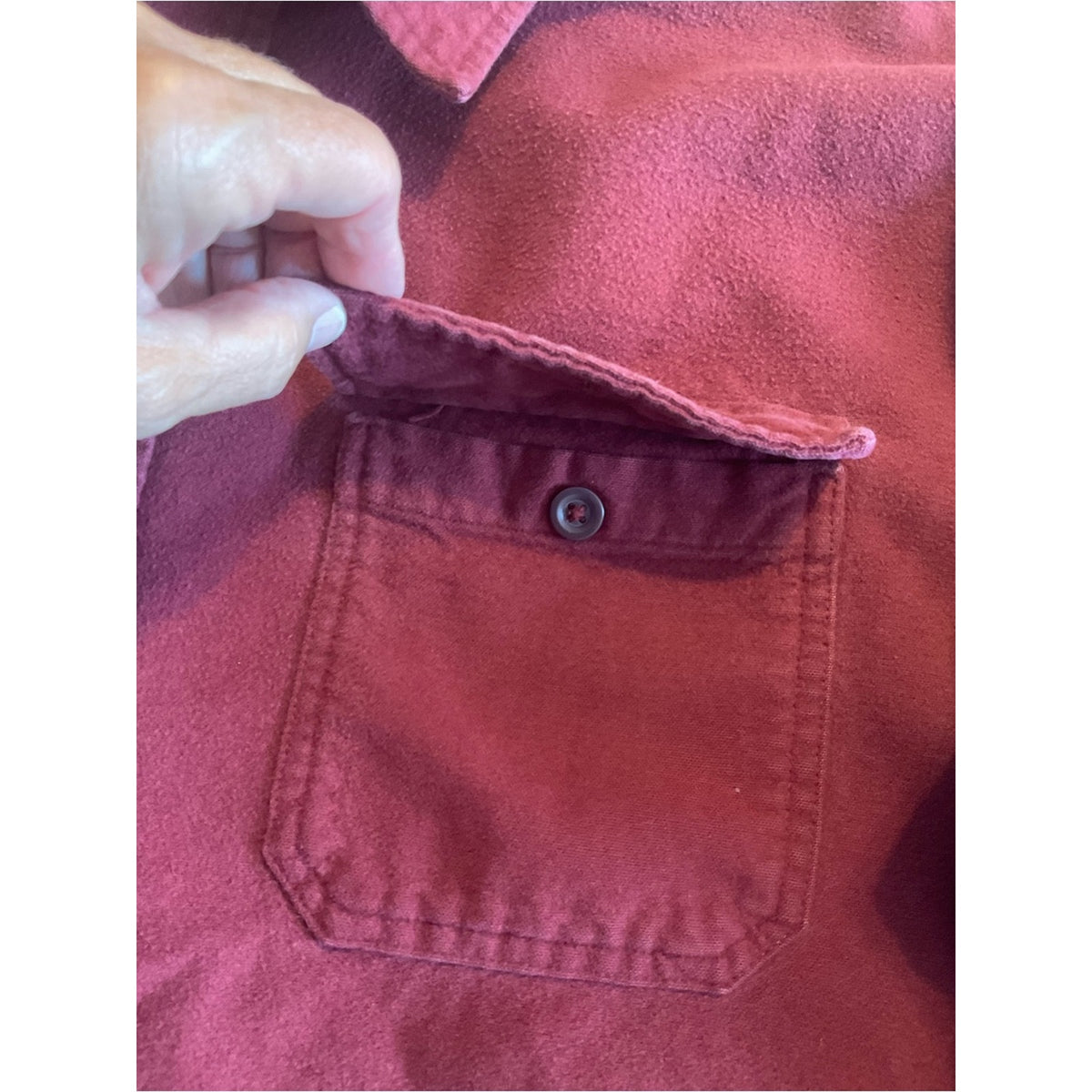L.L. Bean Men's Overshirt Jacket in Burgundy