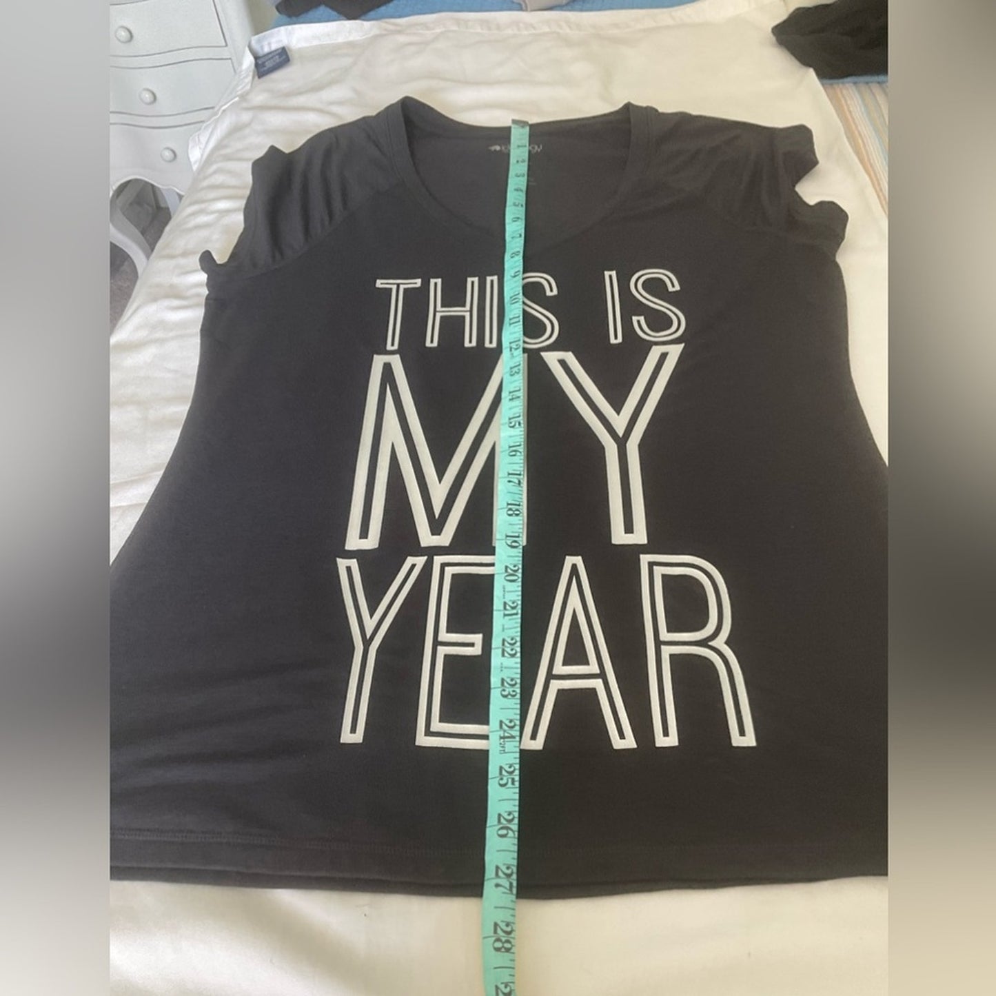 Ideology Black Graphic V-Neck Tee