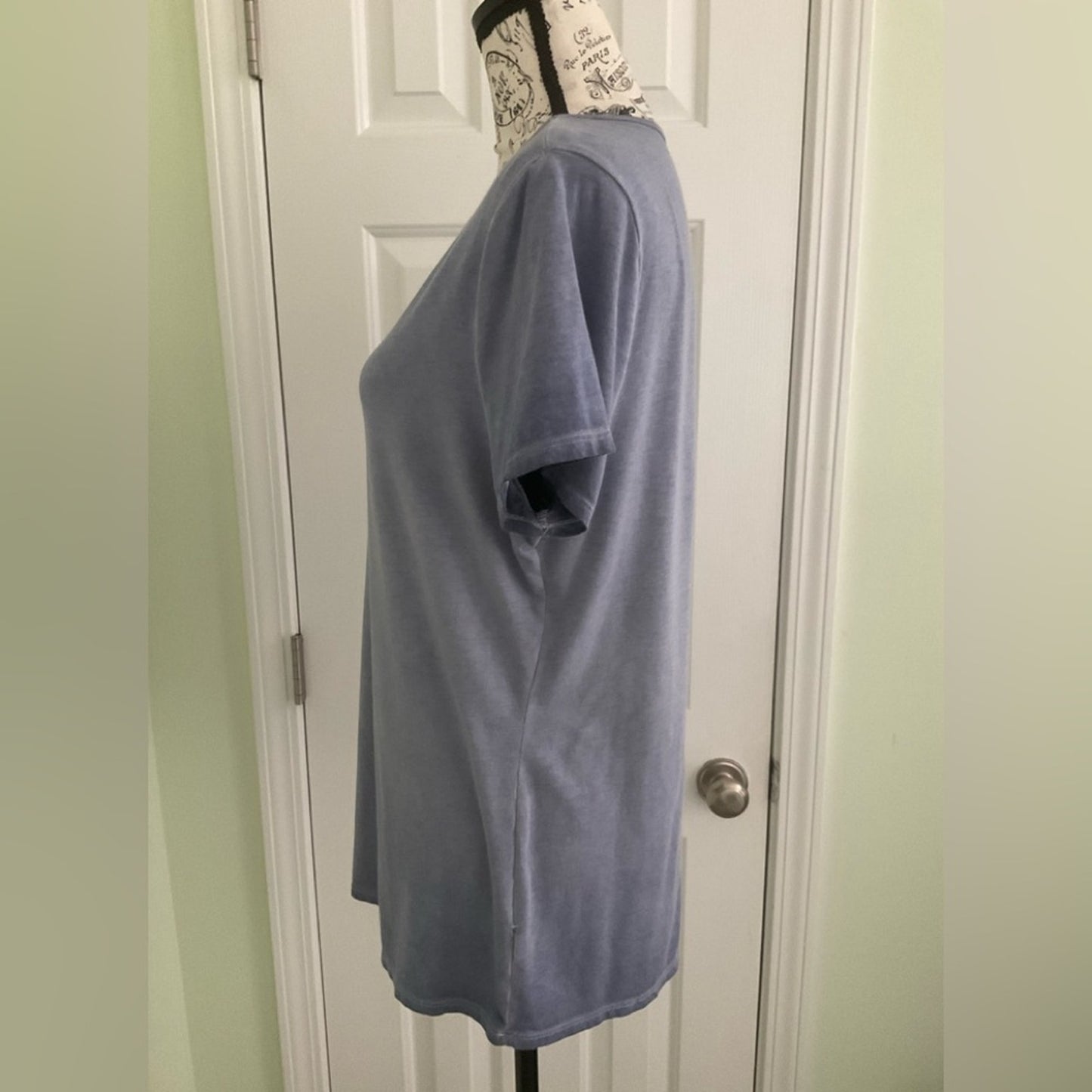 Time and Tru Soft Blue Short Sleeve Tee