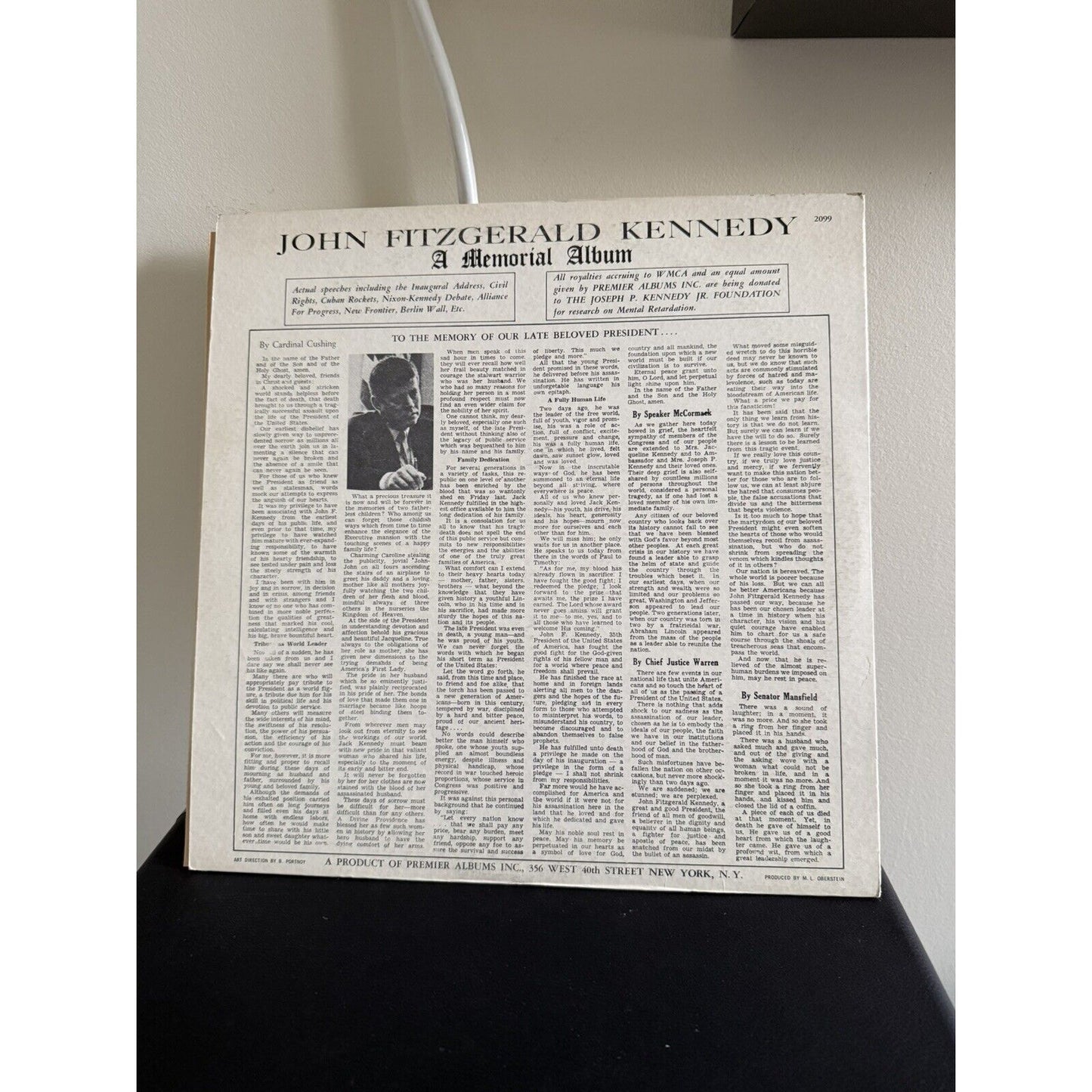 John Fitzgerald Kennedy JFK A Memorial Album LP Speeches 1963 Historic