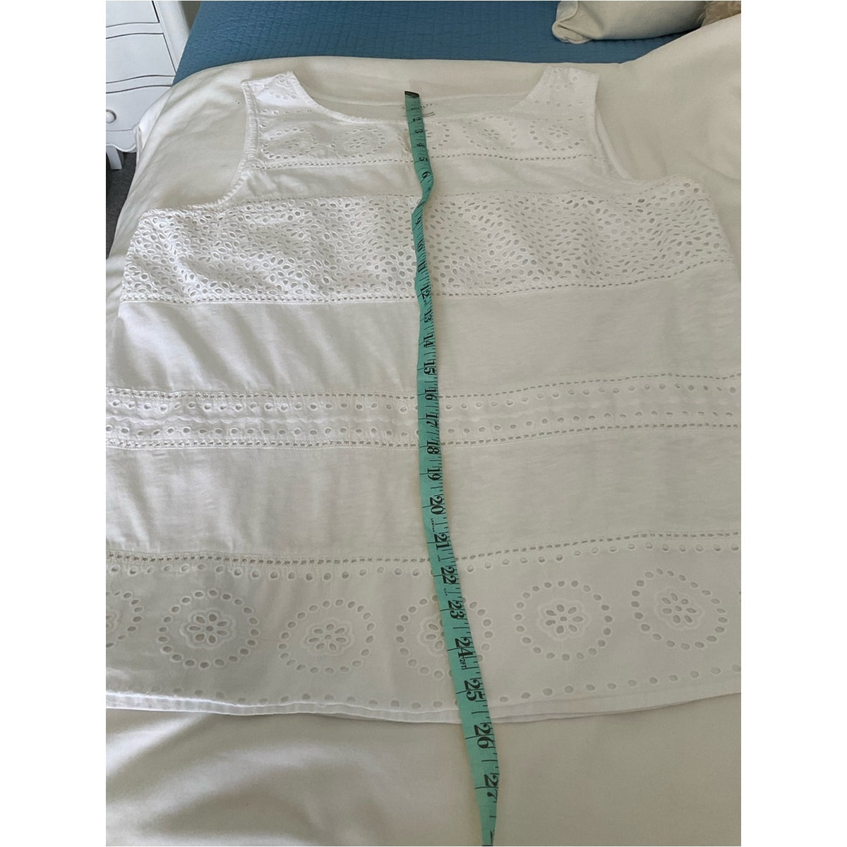 Talbots White Eyelet Sleeveless top