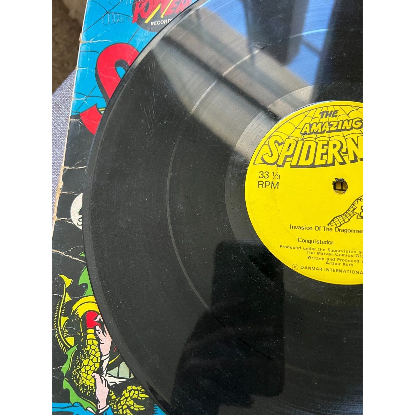 The Amazing Spiderman Invasion Of The Dragon-Men Vinyl Power Records 1974 Vol 2