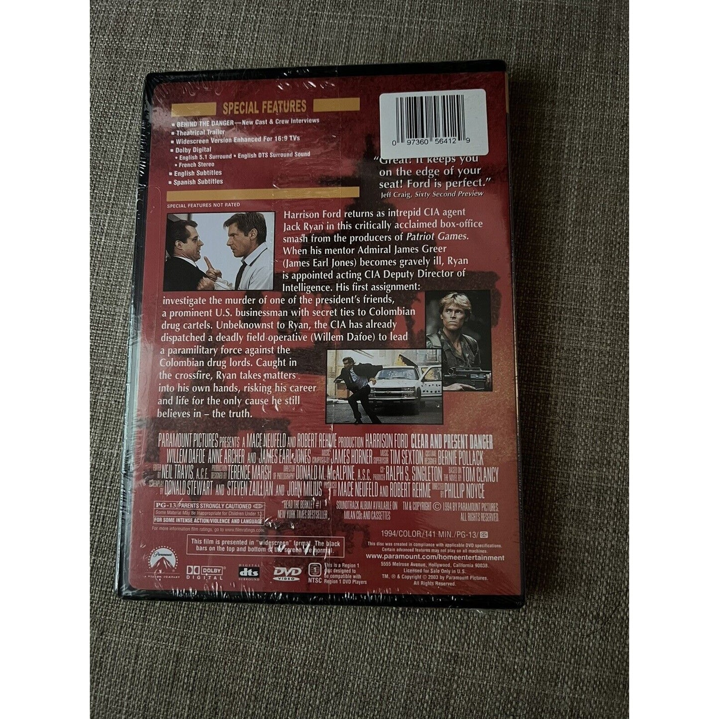 Clear and Present Danger (DVD, Widescreen, Special Collector's Edition) NEW