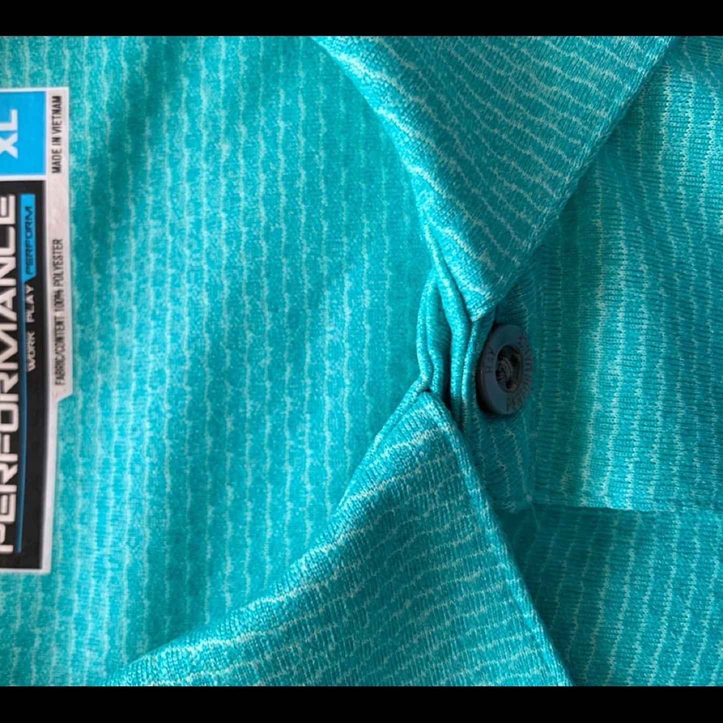 Performance Men’s golf shirt - Teal Blue