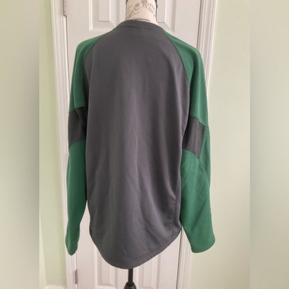Nike Gray and Green Crewneck with Eagle Emblem