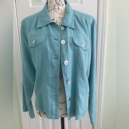 Monroe & Main Blue Linen Jacket