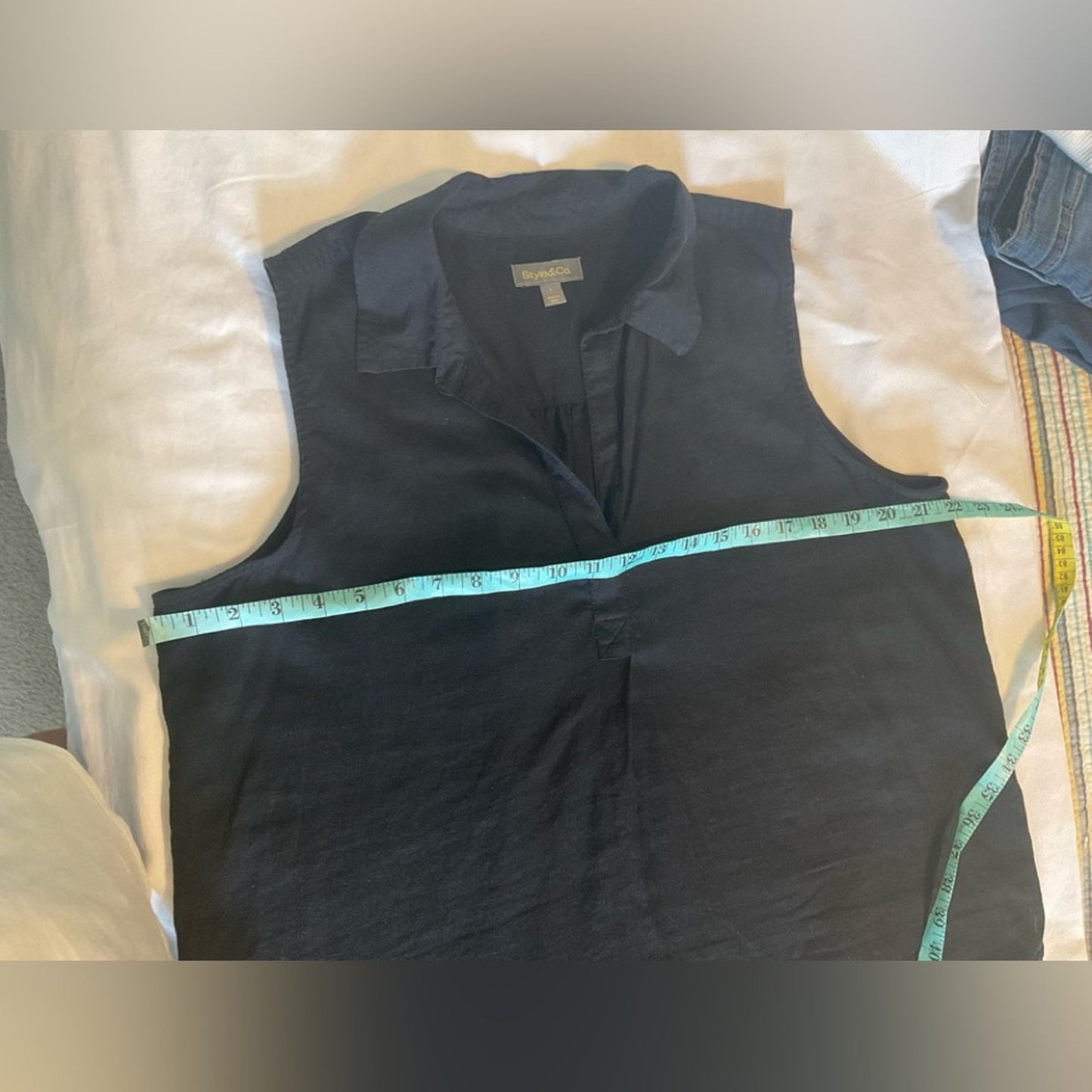 Style & Co. Black Sleeveless Tunic