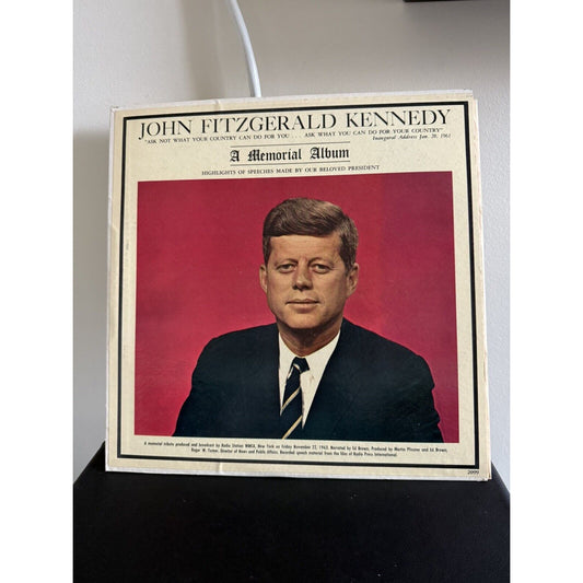 John Fitzgerald Kennedy JFK A Memorial Album LP Speeches 1963 Historic