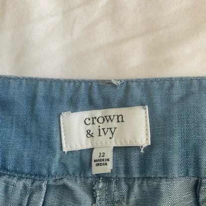 crown & ivy Blue Wide Leg Pants