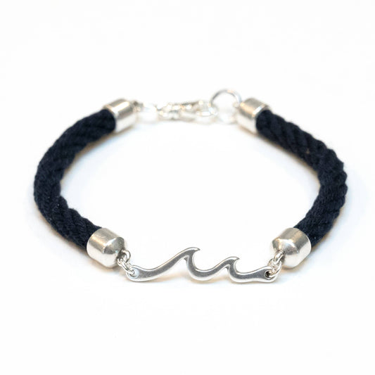 Allison Cole Jewelry - Madaket - Navy/Silver - Nautical Rope Bracelet: S