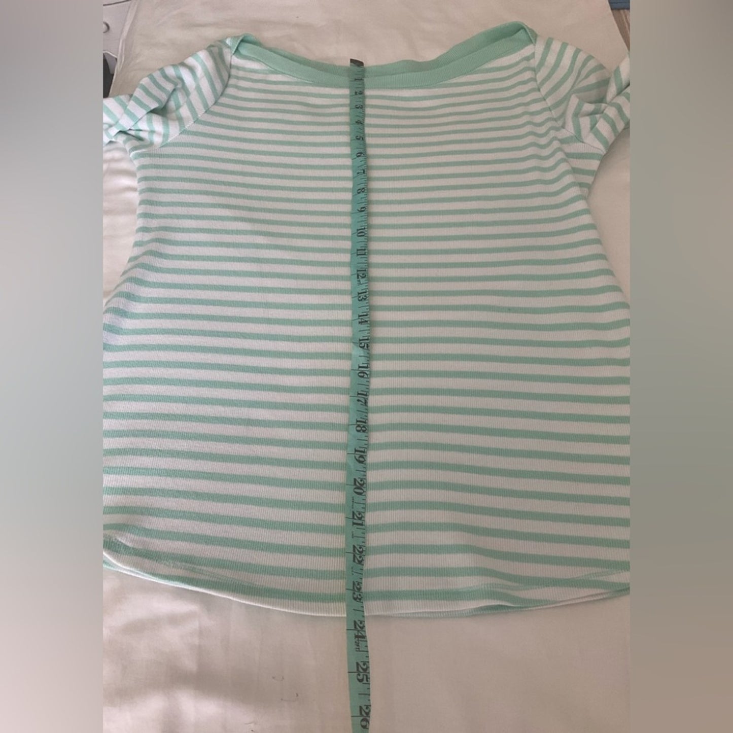Crown & Ivy Mint Green Striped Top