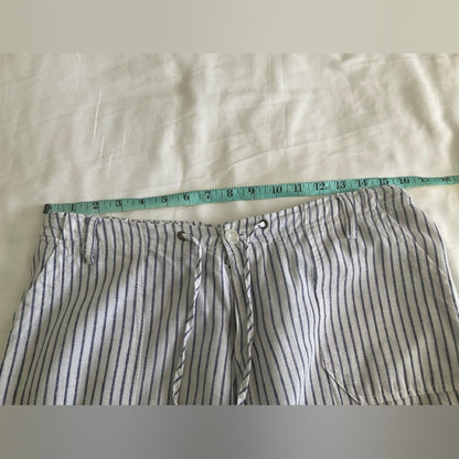 Just Living Blue and White Striped wide leg pants