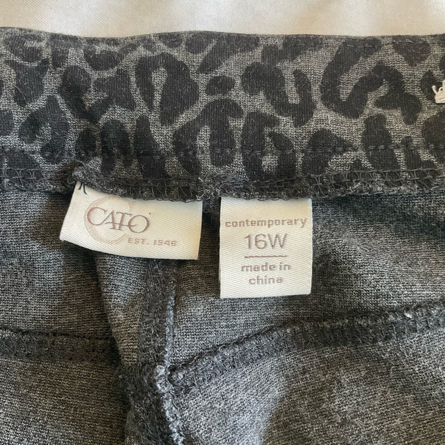 Cato black Animal print pants