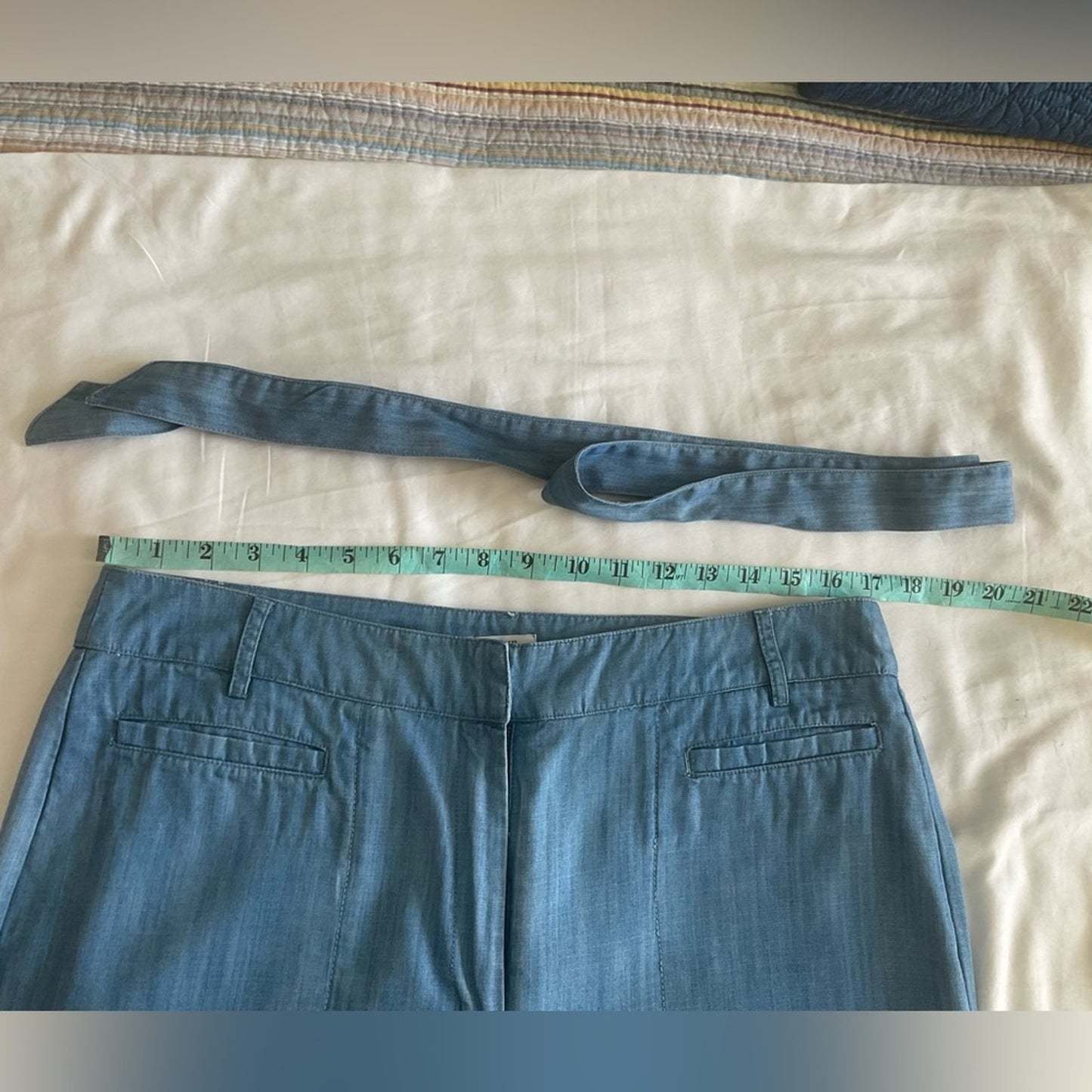 crown & ivy Blue Wide Leg Pants