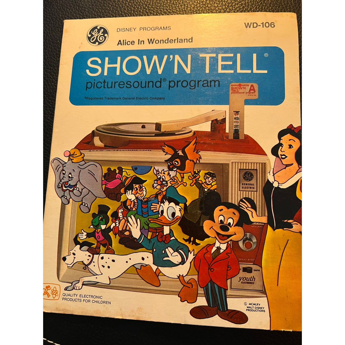 Show'N Tell Picturesound Program Alice in Wonderland WD 106 Vinyl LP Record