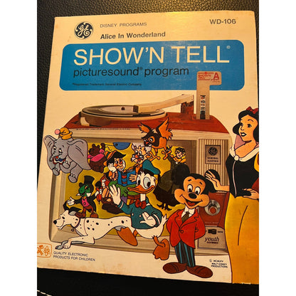 Show'N Tell Picturesound Program Alice in Wonderland WD 106 Vinyl LP Record