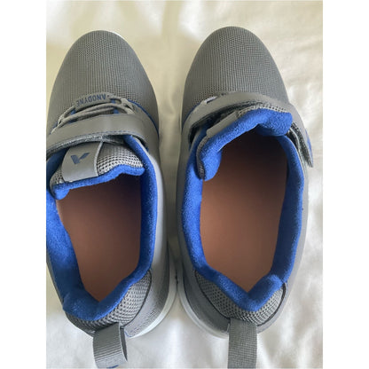 Anodyne Men's Gray and Blue Comfort Lace-strap Sneakers
