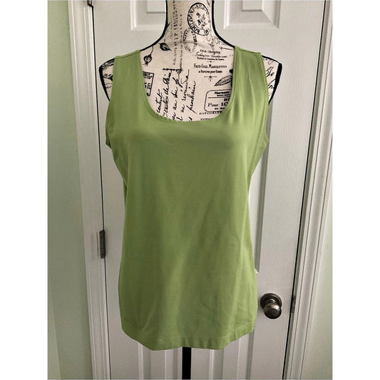Chico's Microfiber Tank Top Green Size 2