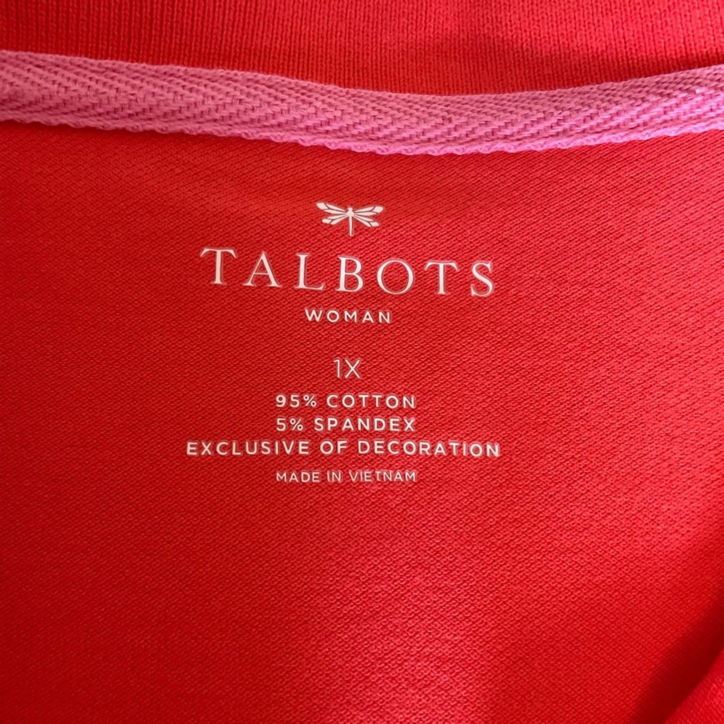 Talbots Red Polo Style Shirt