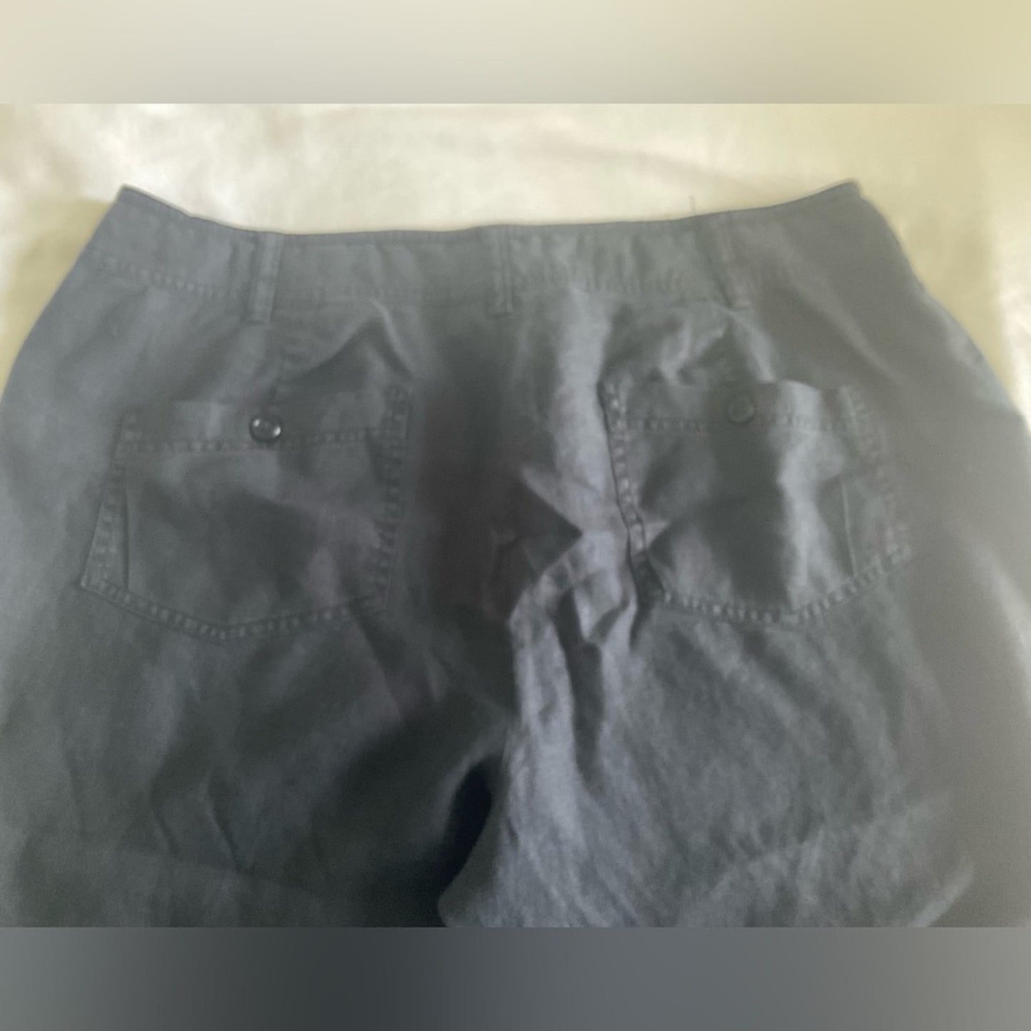 Coldwater Creek Black Linen Capris