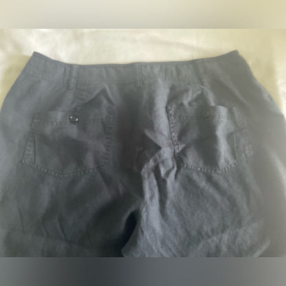 Coldwater Creek Black Linen Capris