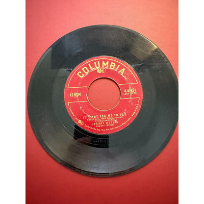 Johnny Mathis...."It's Not For Me To Say & Warm And Tender" 45 RPM 7" Vinyl