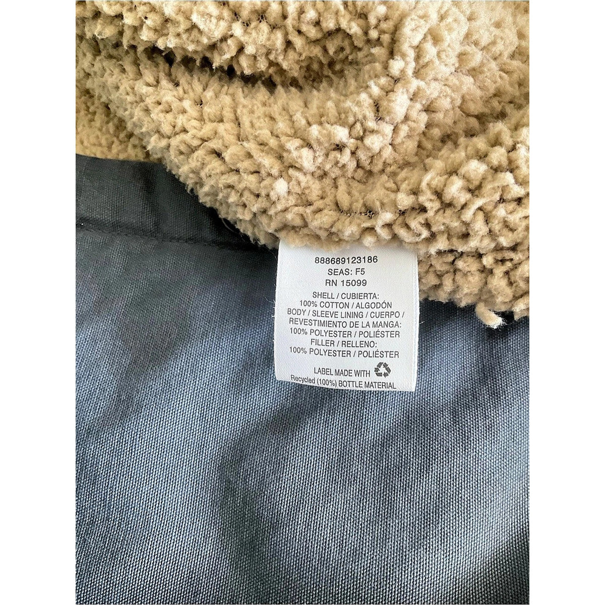 Outdoor Life Sherpa-Lined Men's Gray Jacket XL