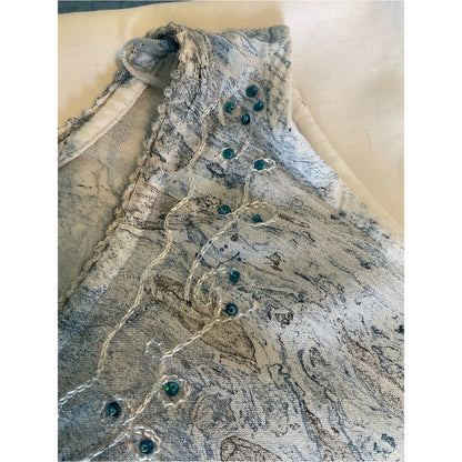 Charlie Paige Light Blue Lace-Trim Sleeveless Tunic