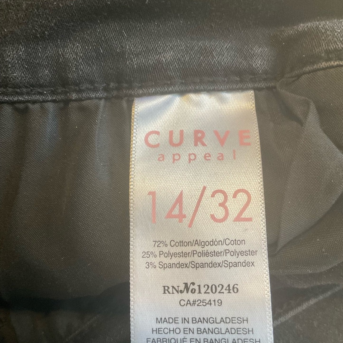 Curve Appeal Women's Black Denim Jean Shorts