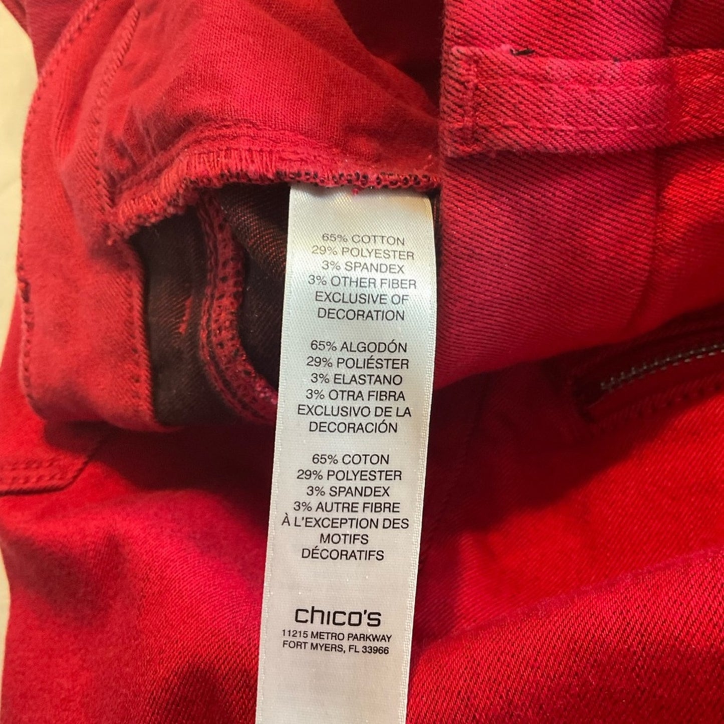Chico's Red Ankle Pants